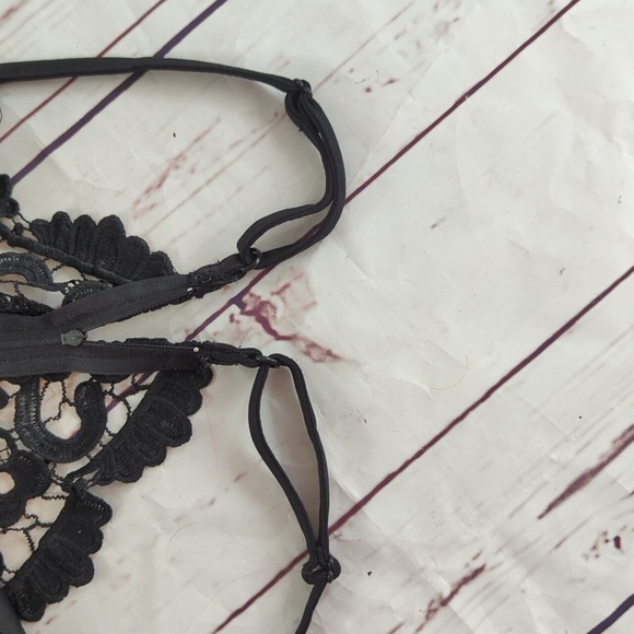 Trixxi black dress with lace back, spaghetti straps, women's XL - Picture 10 of 12